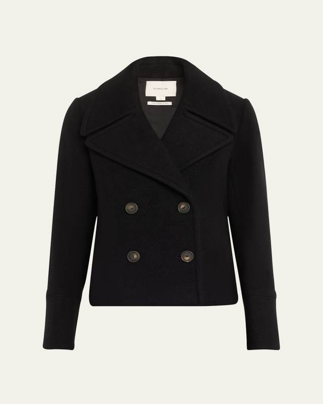 Cropped Wool Peacoat